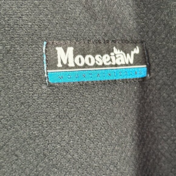 MooseJaw Shirt Mens XXL 1/4 Zip Pullover Black Stretch Long Sleeve Zip Pockets - Picture 3 of 7
